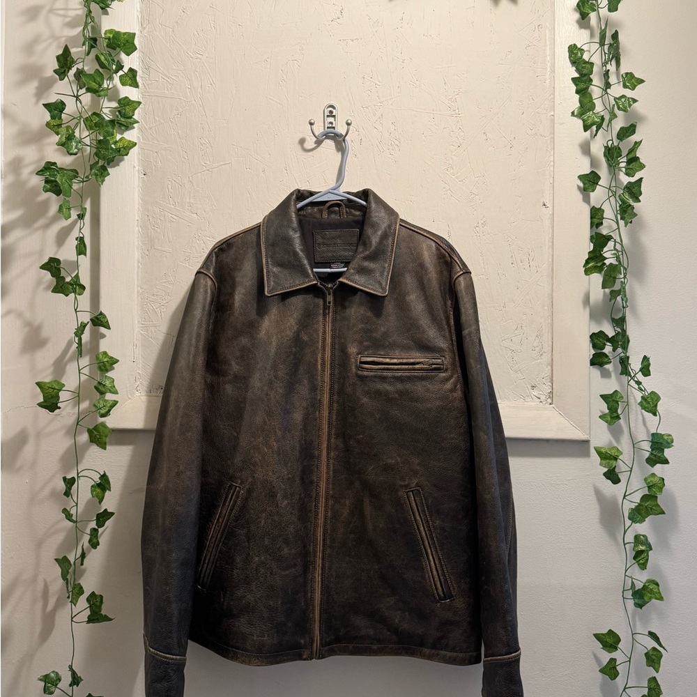 Men's Knightbridge Brown Leather Jacket